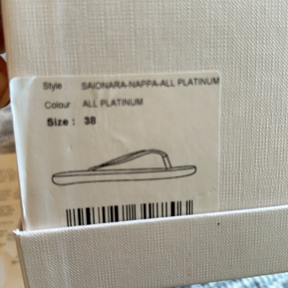 Platinum Flip Flops with comfortable padded footbed. - Picture 2 of 5